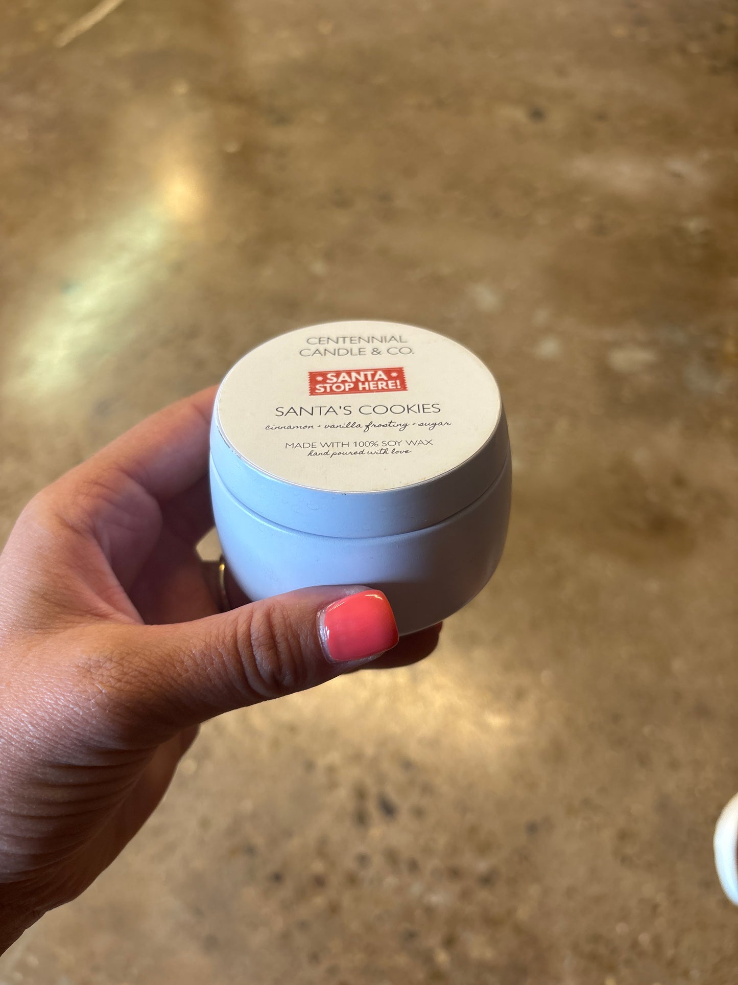 White Tin Candles
