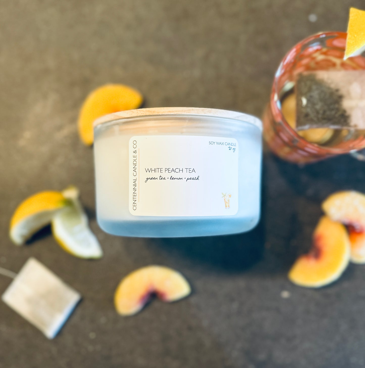 White Peach Tea Soy Candle