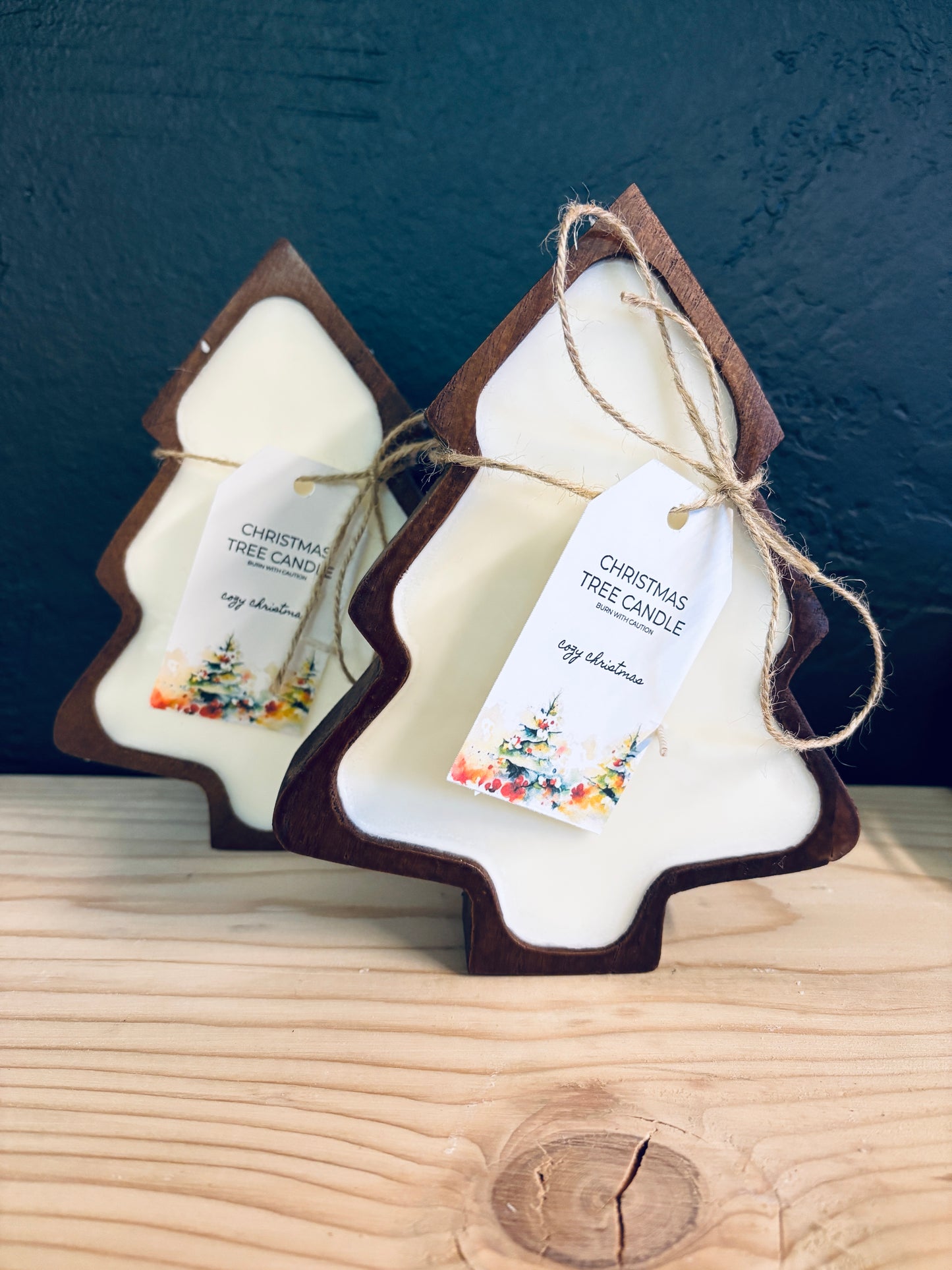 Christmas Tree Dough Bowl Candle